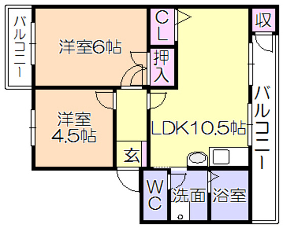 カルム国分の間取り