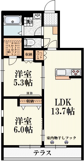 メゾン　ド　シャルマンの間取り