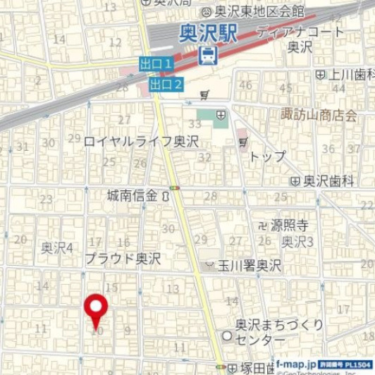 リラ奥沢の地図