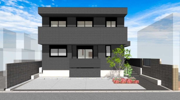（仮称）千葉市中央区蘇我５丁目メゾンの外観パース|耐震耐熱に優れた旭化成ZEHペット共生ヘーベルメゾン