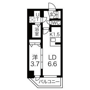 メイクス上前津Ⅲの間取り