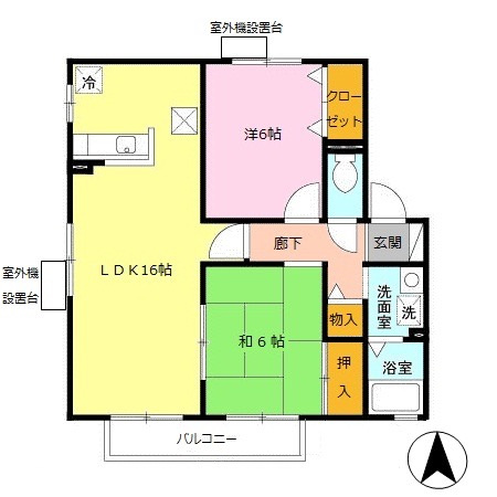 シャンテかしの木の間取り