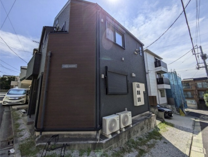目黒区五本木１丁目のアパートの外観