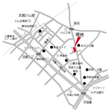 エスティメゾン武蔵小山の地図