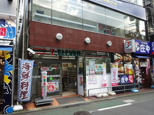 目黒区上目黒４丁目のアパートの周辺|【コンビニエンスストア】セブンイレブン目黒祐天寺店まで416ｍ