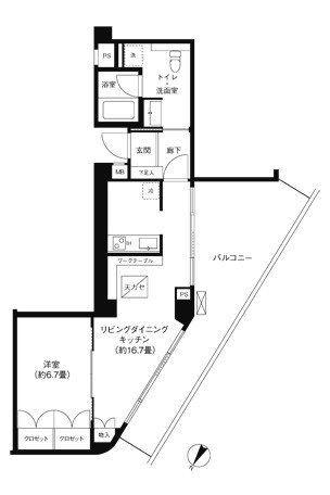 【間取り】 | ヒューリック浅草一丁目