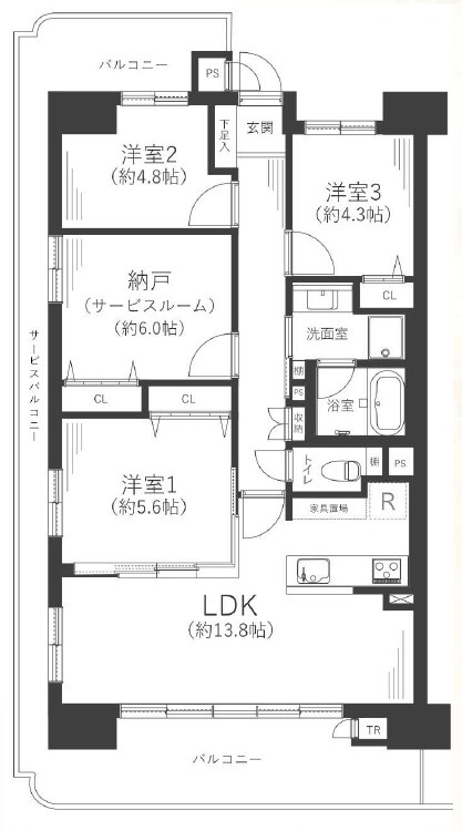 ライオンズマンション住之江公園の間取り