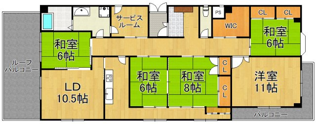 レークヒルIの間取り
