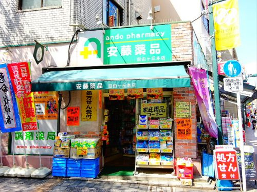 自由が丘パインクレスト の周辺|【その他】安藤薬品 自由が丘南口店まで474ｍ