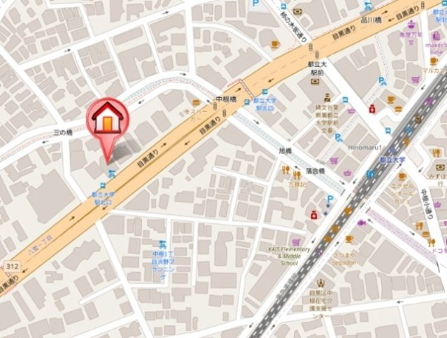 ビエラコート都立大学の地図