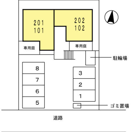 セジュール牧野の区画図