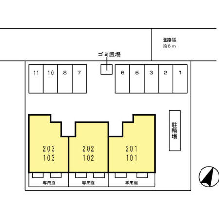 デラッセ真美ヶ丘の区画図