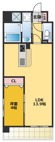 【間取り】 | Primal千種luno | 間取り図です