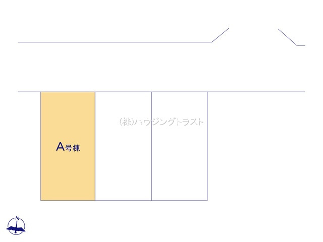 仲介手数料無料　ハートフルタウン　所沢市東所沢6期　全3棟　の区画図