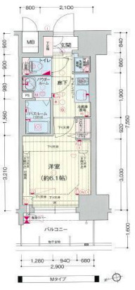 【間取り】 | プレサンスジェネ新神戸ステーションフロント