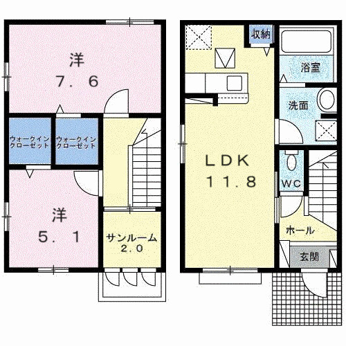 メゾンヨシマツⅢの間取り|間取図
