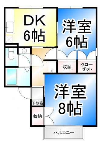 ライブリーパーク高橋の間取り|室内写真は同じ建物内の別のお部屋のものです。参考にご覧ください。