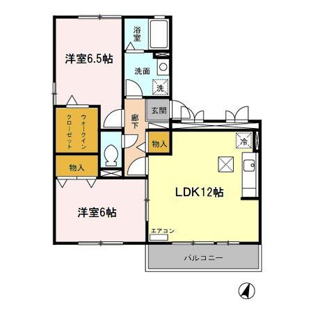 賀茂川ガーデンプレイス　Ａの間取り