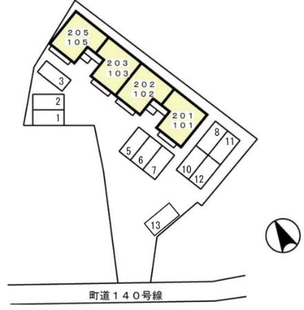 伏見台ハイツの駐車場