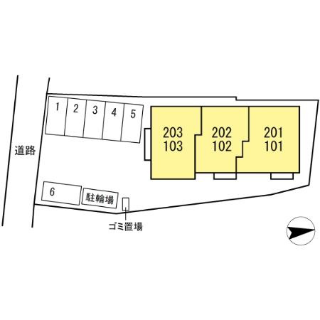 (仮称)長泉87051 分譲長屋住宅新築工事の区画図