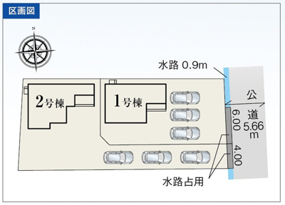 【区画図】 | 浜松市中央区立野町 新築一戸建て 2号棟 | 2号棟の区画図です