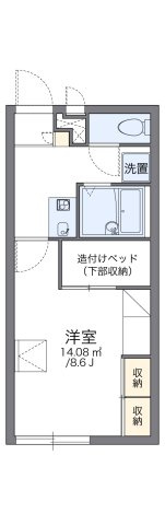 【間取り】 | レオパレスＶｉｅｗ　Ｓｔａｇｅ | 代表的な間取のため実際の間取とは異なる場合があります