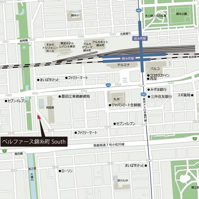 ベルファース錦糸町Ｓｏｕｔｈの地図