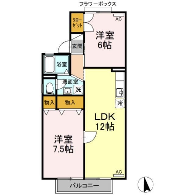 セジュール福光の間取り