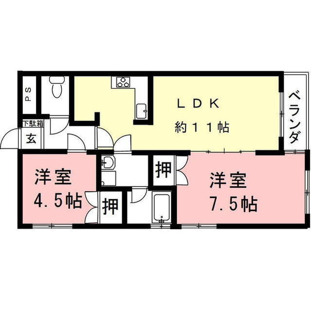 ナガラアンクレーの間取り