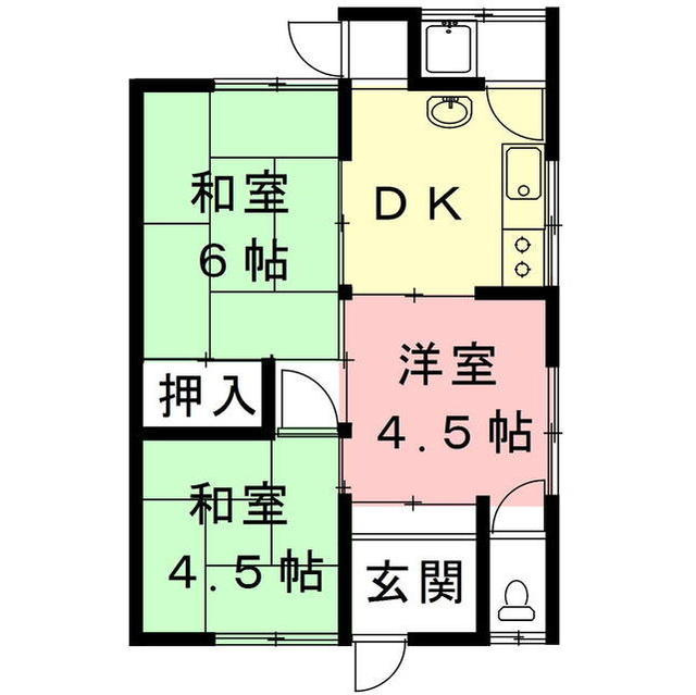 日置江　青木貸家の間取り