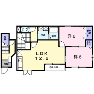 【間取り】 | ラ・フルール壱番館