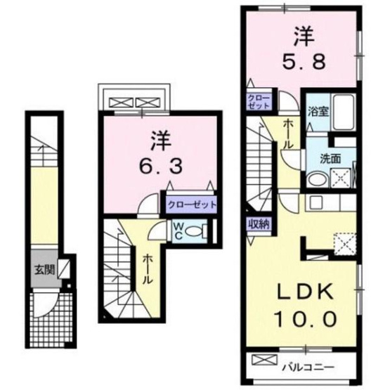 【間取り】 | エレガントヴィエ８