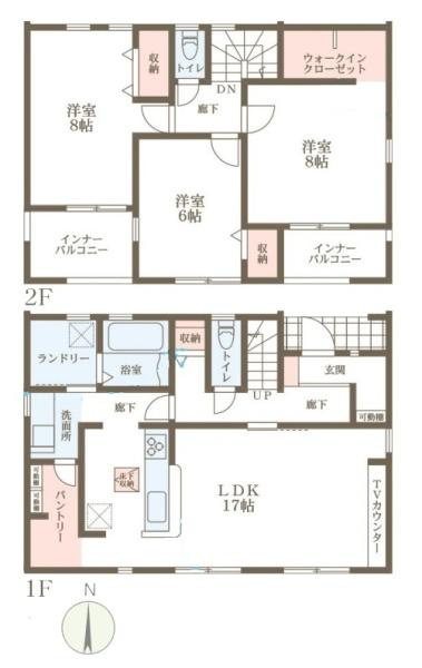 リーブルガーデン結崎 １号棟 ／新築一戸建の間取り
