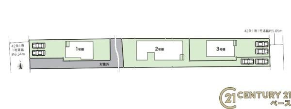 天理市富堂町の新築一戸建の区画図|■こちらの物件は３号棟です！■