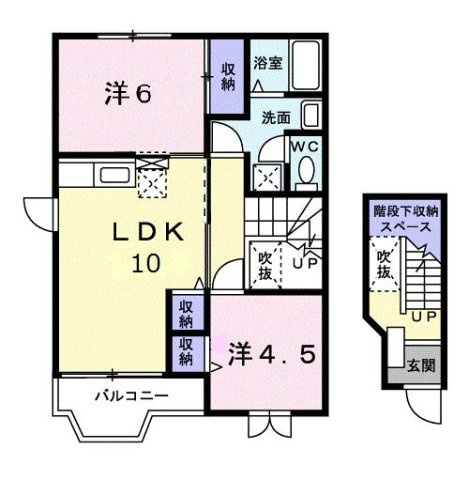 ピエス・アンソレイエ　Ｂの間取り