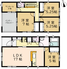 【間取り】 | ＼家 賃６～７万払うならコレ／諸経費込で月６ 万 円 台！車ローン相 談 可＆賢く暮らす家
