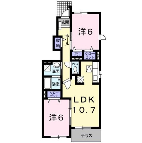 【間取り】 | ガーデン　ハウス　緑丘Ｃ