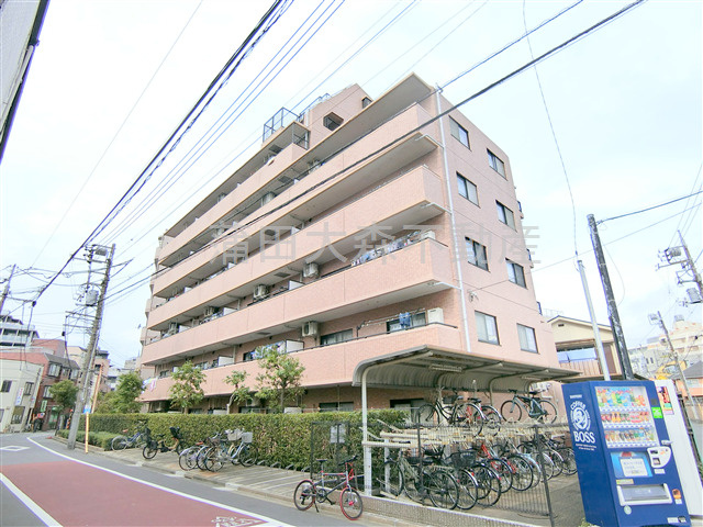 パルテ西山の外観|1998年7月築　SRC鉄骨鉄筋コンクリート造地上8階建て総戸数25戸
東京都大田区蒲田2丁目の落ち着いた住宅街！京急本線梅屋敷駅近、京急蒲田駅とJR蒲田駅も徒歩圏内
