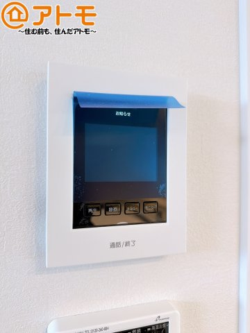 【防犯設備】 | 藤枝市高柳3期　新築戸建　2号棟 | TVモニター付きインターホンは訪問者を確認することができて、防犯性に優れています♪