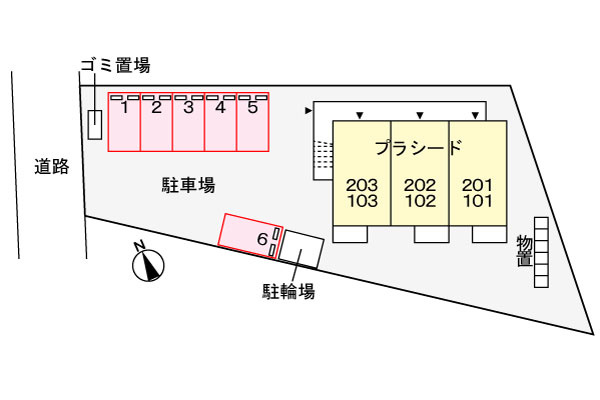 プラシードの区画図