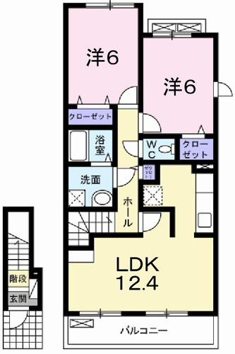 パレ　ドゥールＣの間取り