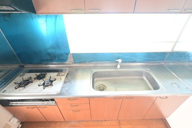【キッチン】 | 黒石市北美町二丁目・中古住宅・平屋建て・1LDK・550万円
