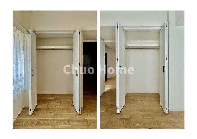 蔵前アムフラットの収納|居室にはクローゼットを完備し、自由度の高い家具の配置が叶うシンプルな空間です。お子様の成長と必要になる子供部屋を与えるにはぴったりの間取りですね。
