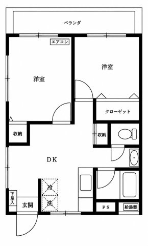秀栄マンションの間取り