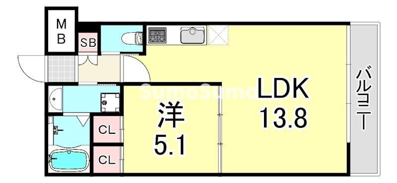 プレジオ御幣島ASIANの間取り