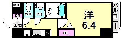 プレサンスみなと元町駅前の間取り