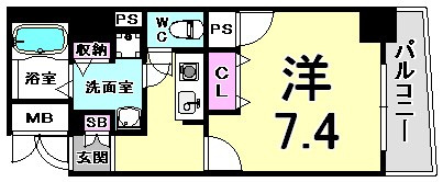 アスヴェル神戸元町の間取り