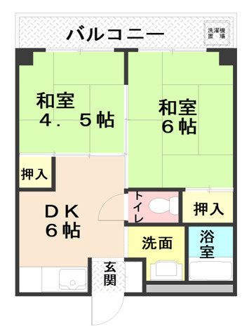第二南マンションの間取り