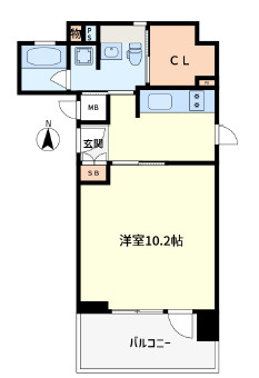 エイペックス東心斎橋Ⅱの間取り