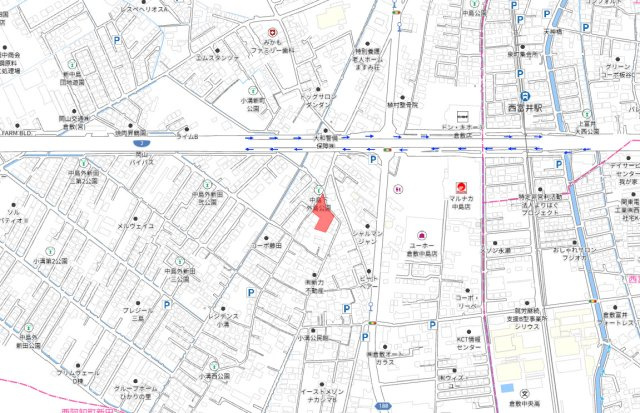 倉敷市中島　6区画の地図